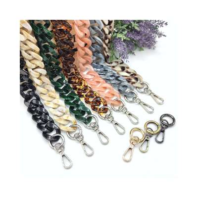 WADORN 2 Acryl Taschenketten-Griffe – Bunt, 42 Cm, Mit Karabinerhaken, Zum Selbermachen & Ersetzen